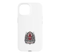 Custodia per iPhone 15 Sacro Cuore Bruciante Con Misericordia Croce Gotica