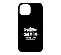 Custodia per iPhone 15 Salmon Fishing Crew River Hunter