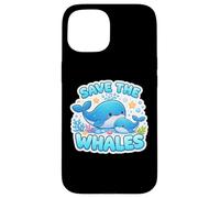 Custodia per iPhone 15 Salvare le balene amante Giornata della Terra Ambiente Ecologia Cute Kid