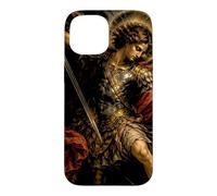 Custodia per iPhone 15 San Michele Arcangelo Barocco Chiaroscuro Icona Design