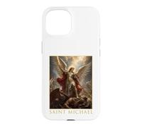Custodia per iPhone 15 San Michele Arcangelo Spada E Scudo Icona Arte Fede