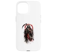 Custodia per iPhone 15 Santa Muerte Holy Ink Wash Skeleton Art