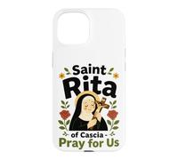 Custodia per iPhone 15 Santa Rita di Cascia Patrona Cattolica dell'Impossibile