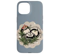 Custodia per iPhone 15 Scheletro bacio romantico gotico teschio fungo botanico