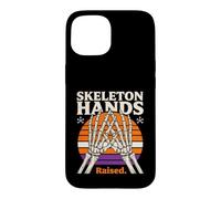 Custodia per iPhone 15 Scheletro Mani Alzate Retro Halloween Tram