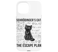 Custodia per iPhone 15 Schrodinger Cat Escape Plan Meccanica quantistica Fisica