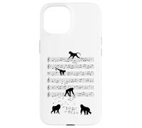 Custodia per iPhone 15 Scimmia Musica Giocare Musica Amante delle