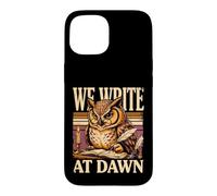 Custodia per iPhone 15 Scriviamo a Dawn Vintage Owl Scrittori E Poeti