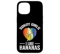 Custodia per iPhone 15 Scusate Ragazze Mi Piacciono le Banane