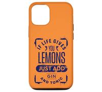 Custodia per iPhone 15 Se la vita ti dà limoni, basta aggiungere il logo gin and tonic