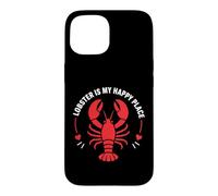 Custodia per iPhone 15 Seafood Quote Coastal Humor Lobster Is My Happy Place