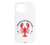 Custodia per iPhone 15 Seafood Quote Coastal Humor Lobster Is My Happy Place