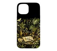 Custodia per iPhone 15 Serra vintage botanica panchina da vaso, design naturale