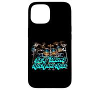 Custodia per iPhone 15 Sex Drums Rock and Roll | Band Banda batterista