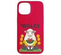 Custodia per iPhone 15 Sheep Support Galles St Davids Day Design