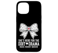 Custodia per iPhone 15 She's Here For The Dirt Drama Race Night Queen