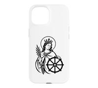 Custodia per iPhone 15 Simbolo cattolico di Santa Caterina d'Alessandria