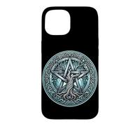 Custodia per iPhone 15 Simbolo della strega Wicca Wiccan Capodanno pagano Benedetto Samhain