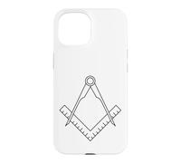Custodia per iPhone 15 Simbolo massonico massonico bussola quadrata massoneria occulta
