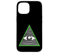 Custodia per iPhone 15 Simbolo occulto della piramide dell'occhio che vede tutto