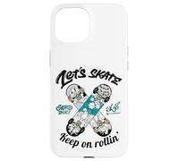 Custodia per iPhone 15 Skateboarding with Graffiti Style, Skateboard Graphic Design