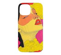 Custodia per iPhone 15 Sogno a Colori - Volto Surreale e Onde Astratte