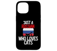 Custodia per iPhone 15 Solo un russo che ama i gatti per tutta la Russia