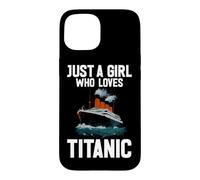 Custodia per iPhone 15 Solo una ragazza che ama la storia delle navi Titanic RMS Titanic