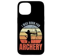 Custodia per iPhone 15 Sono nato per il tiro con l'arco e la freccia
