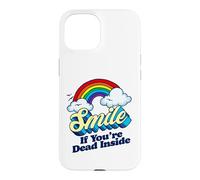 Custodia per iPhone 15 Sorridi se sei morto dentro divertente sarcastico pessimista bavaglio
