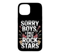Custodia per iPhone 15 Sorry Boys I Only Date Rock Stars Band Groupie Rock Music
