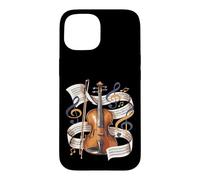 Custodia per iPhone 15 Spartito Violino Orchestra Classica