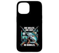 Custodia per iPhone 15 Spearfishing One Breath One Shot No Bubbles Diver