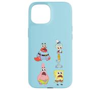 Custodia per iPhone 15 SpongeBob SquarePants SpongeBob Cast Group Stare Logo