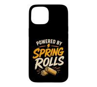 Custodia per iPhone 15 Spring Rolls Eating Asian Food Funny