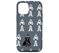 Custodia per iPhone 15 Star Wars Darth Vader e Stormtroopers Forze imperiali