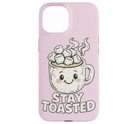 Custodia per iPhone 15 Stay Toasted Cute Hot Chocolate Marshmallow Tazza Cozy W