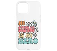 Custodia per iPhone 15 Stepdad Hero Cute Retro Floral Fathers Day Appreciation