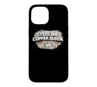 Custodia per iPhone 15 Sterling Copper Queen creare gioielli con avvolgimento di