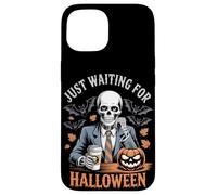 Custodia per iPhone 15 Sto solo aspettando Halloween Funny Skeleton Pumpkin Humor