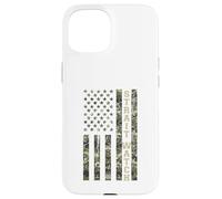 Custodia per iPhone 15 Strait Watch USA American Flag Camouflage Distressed Style