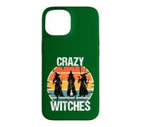 Custodia per iPhone 15 Streghe pazze Divertente Halloween