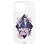 Custodia per iPhone 15 Suicide Squad Harley Quinn & Joker Mad Love