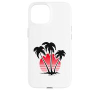 Custodia per iPhone 15 Sunset Beach Palm Trees for Summer Vacation or Holidays