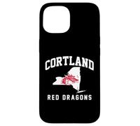 Custodia per iPhone 15 SUNY Cortland Red Dragons New York State