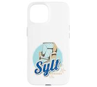 Custodia per iPhone 15 Sylt Mare del Nord Germania Isola Sedia spiaggia Souvenir