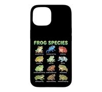 Custodia per iPhone 15 Tabella dei nomi delle specie di rana per bambini Guida all'apprendimento delle rane carine