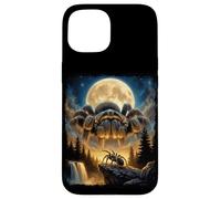 Custodia per iPhone 15 Tarantola Gigante Luna Dark Fantasy Ragno Grafica