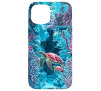 Custodia per iPhone 15 Tartaruga marina barriera corallina amante dell'oceano Fauna marina