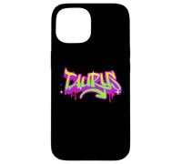 Custodia per iPhone 15 Taurus Zodiac Retro Graffiti Birthday Design